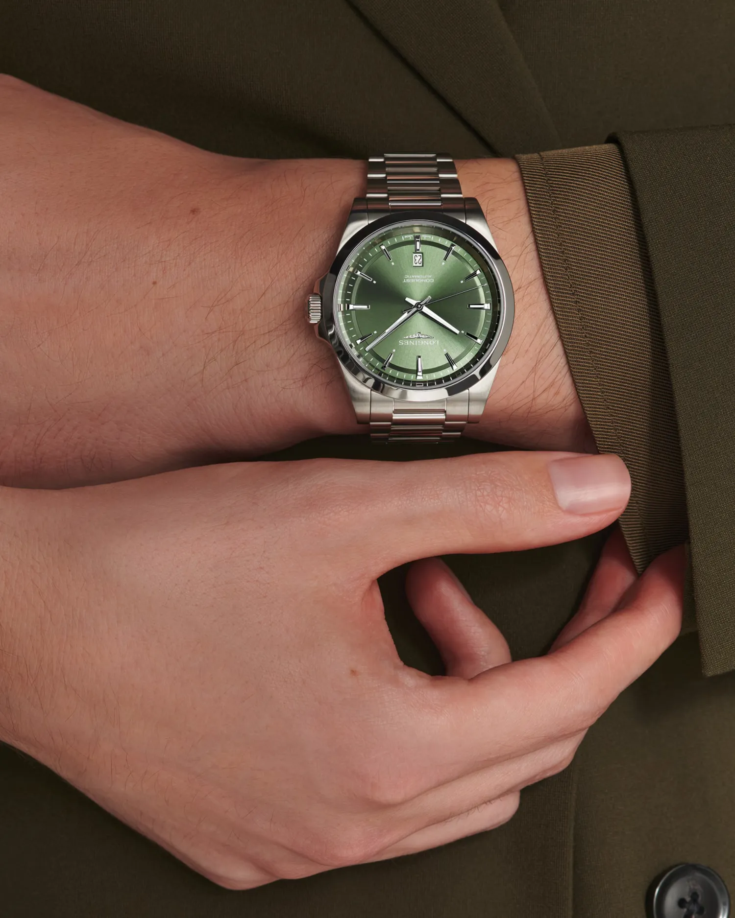 Montre Longines Conquest, Cadran vert soleillé