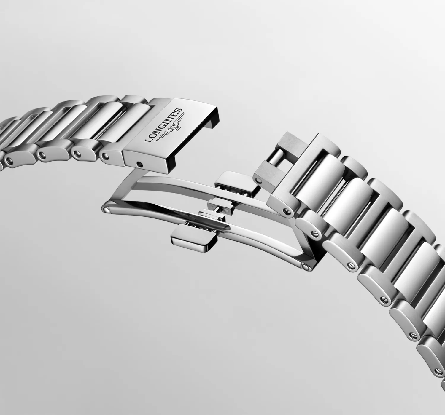 Montre CONQUEST Bracelet acier, Cadran argenté soleillé