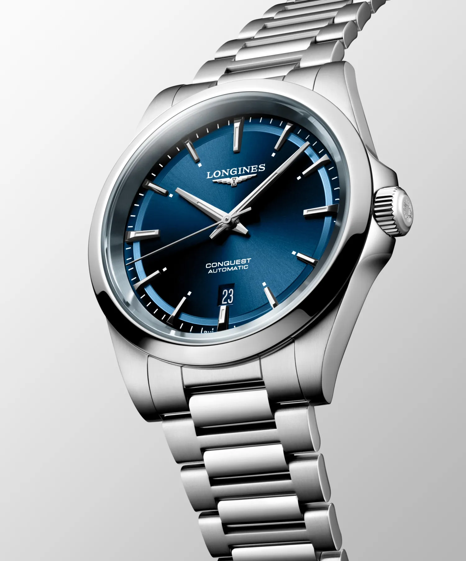 Montre Longines Conquest, Cadran bleu soleillé