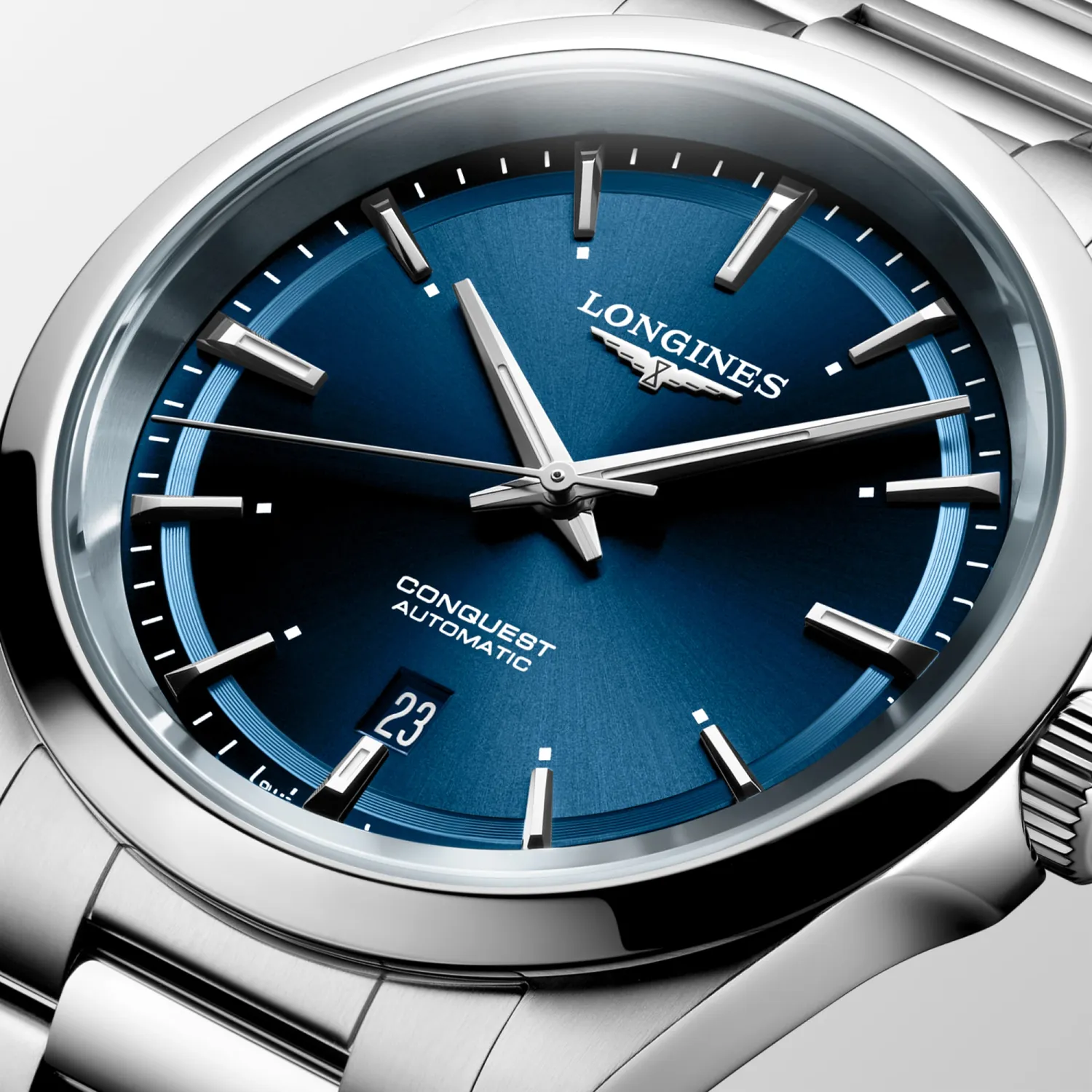 Montre Longines Conquest, Cadran bleu soleillé