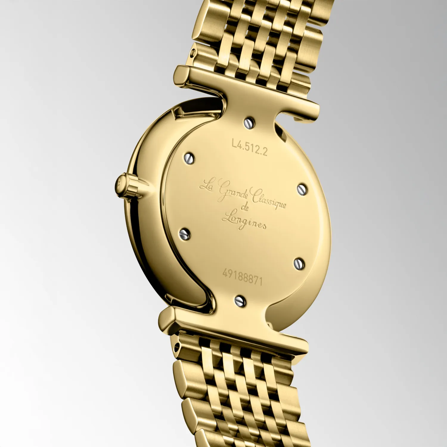 Montre LA GRANDE CLASSIQUE DE LONGINES, Bracelet PVD jaune, Cadran doré 12 diamants950