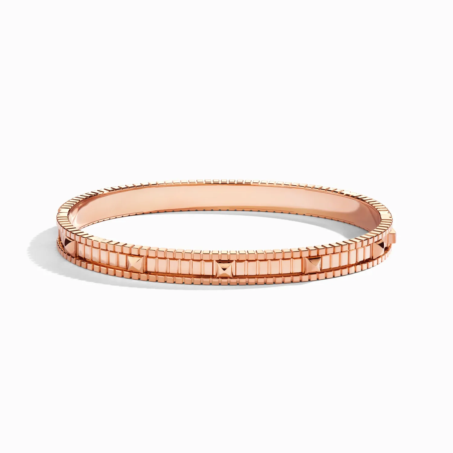 Bracelet jonc Marli New York LIFE or rose, diamants