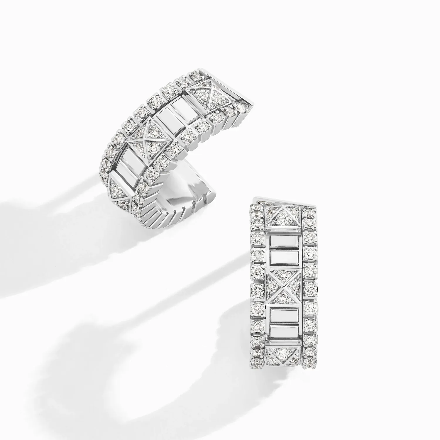 Boucles d'oreilles mini créoles Life Full Diamond