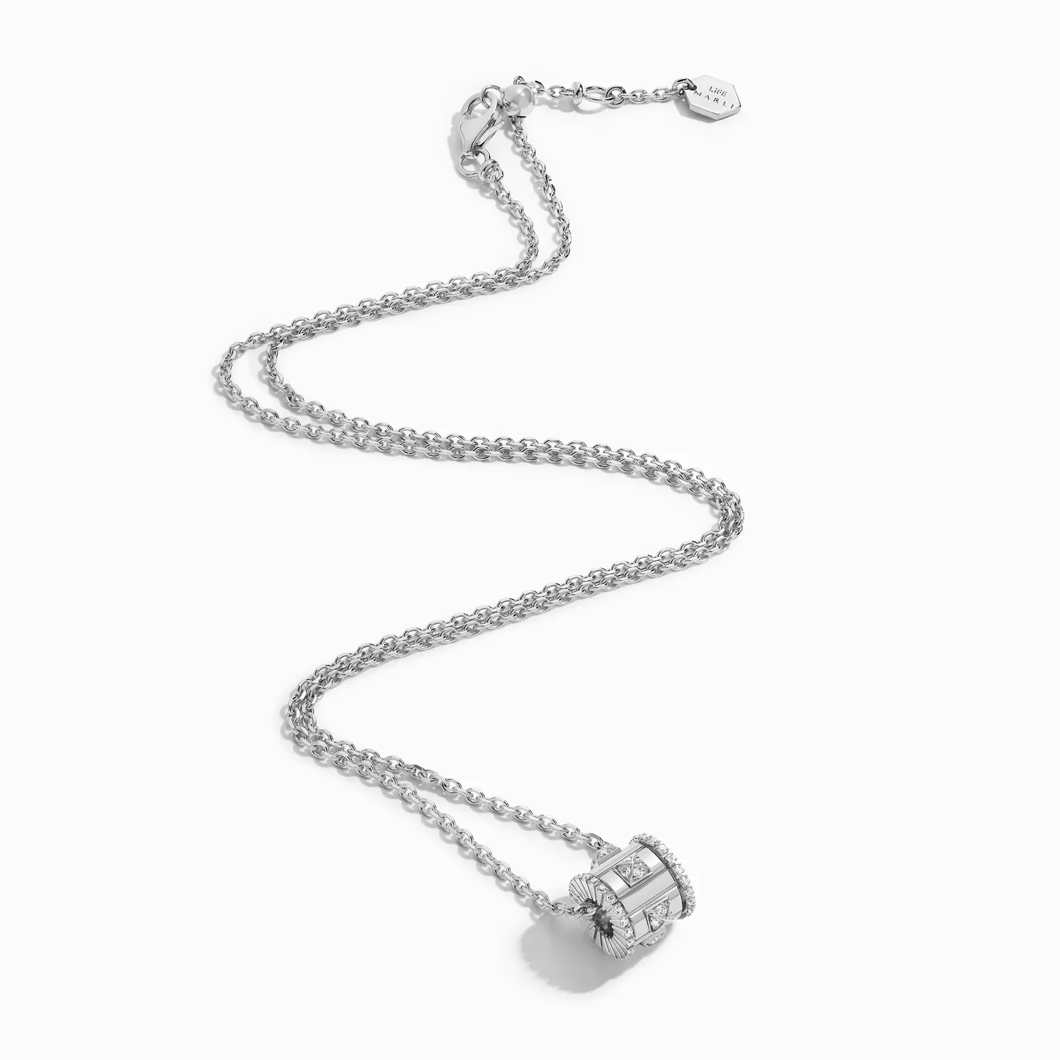 Collier Marli New York LIFE, or blanc, full pavé diamants