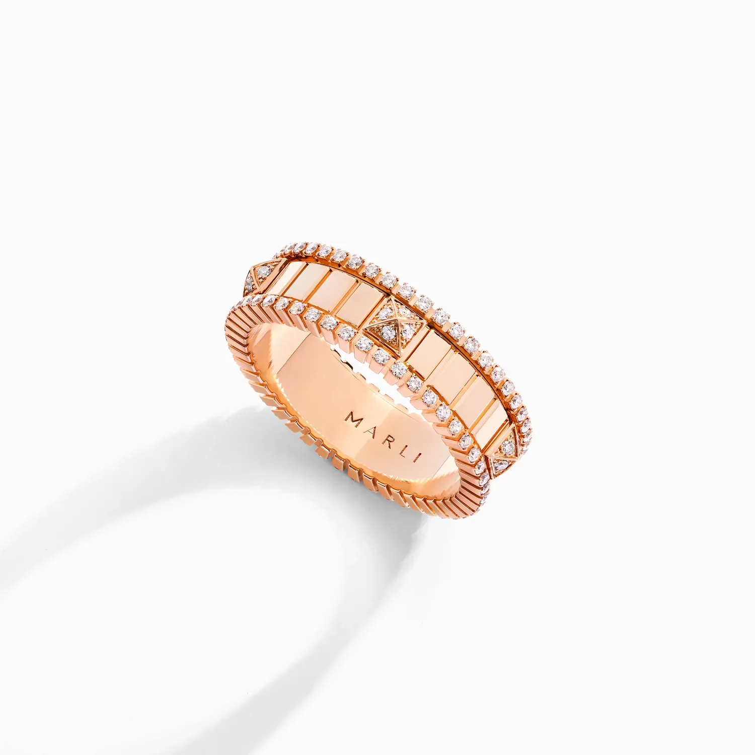Bague Marli New York LIFE, or rose, diamants