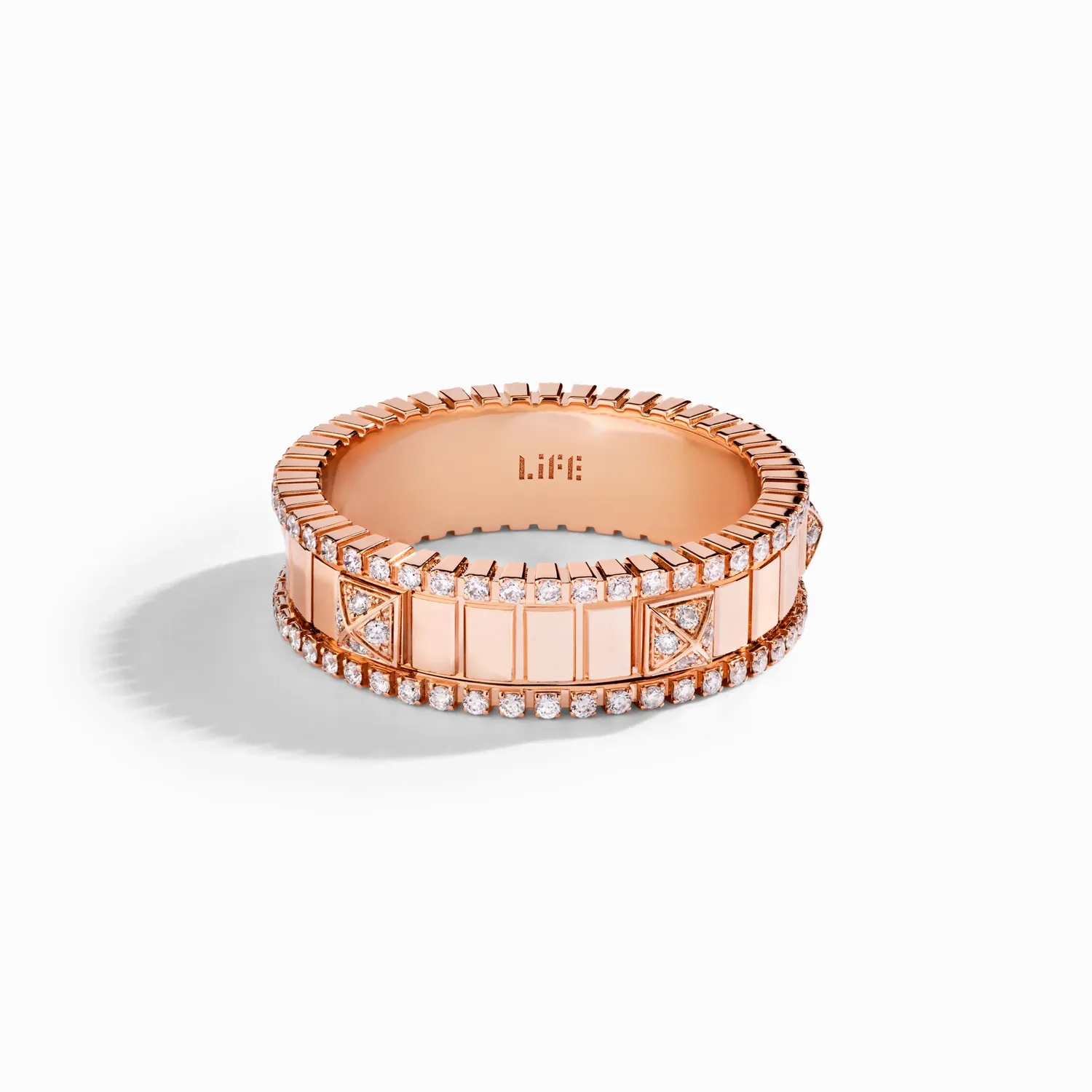 Bague Marli New York LIFE, or rose, diamants