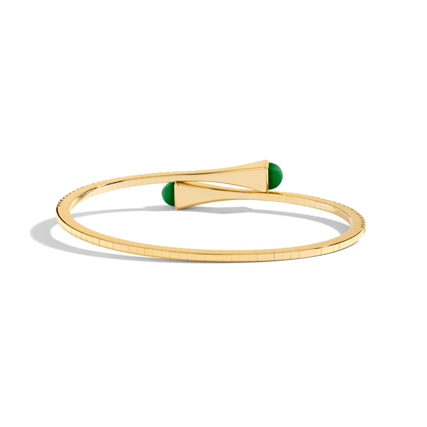 Bracelet Marli New York Cleo en Or jaune avec Agate Verte