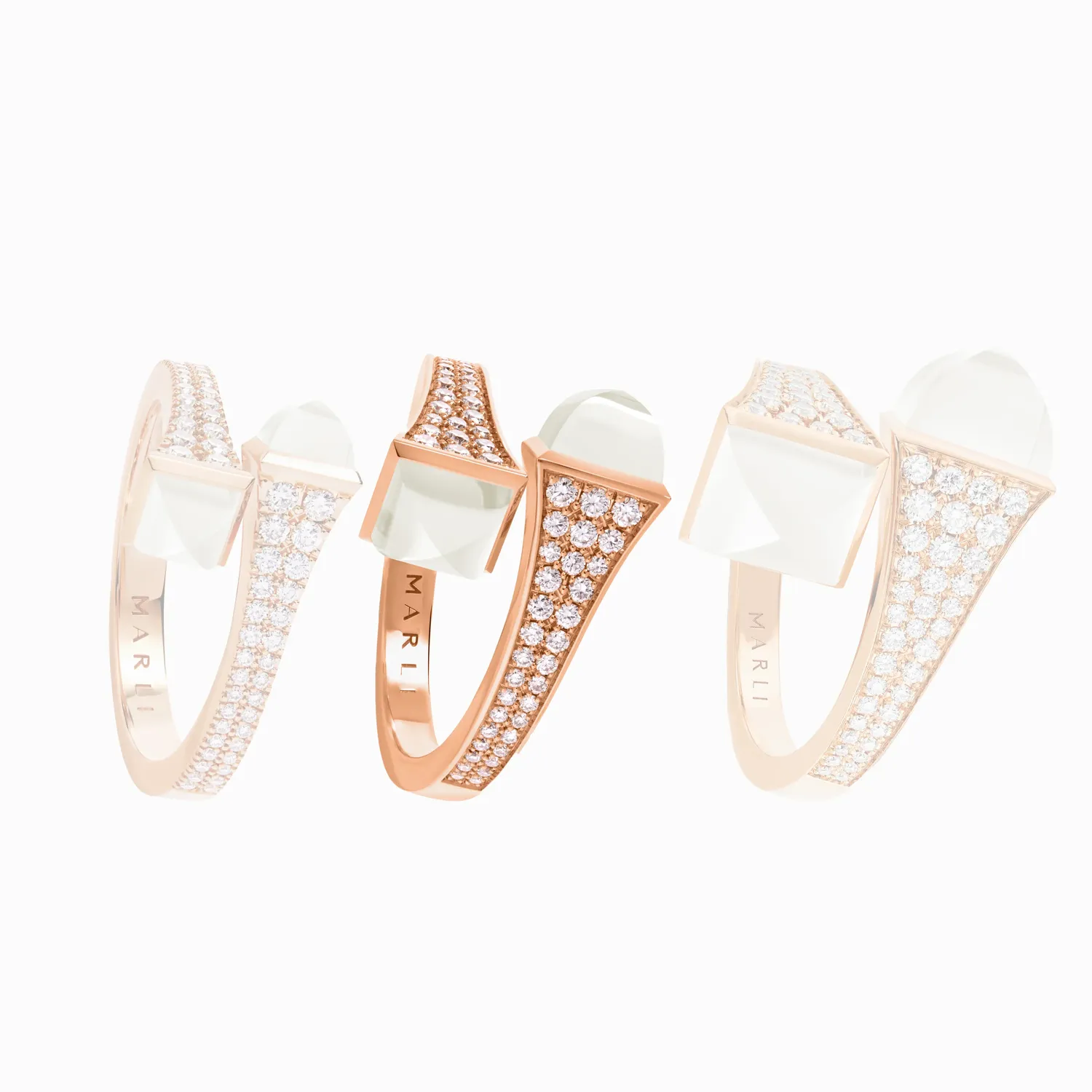 Bague Midi Marli New York Diamant Cléo en Or rose avec Turquoise