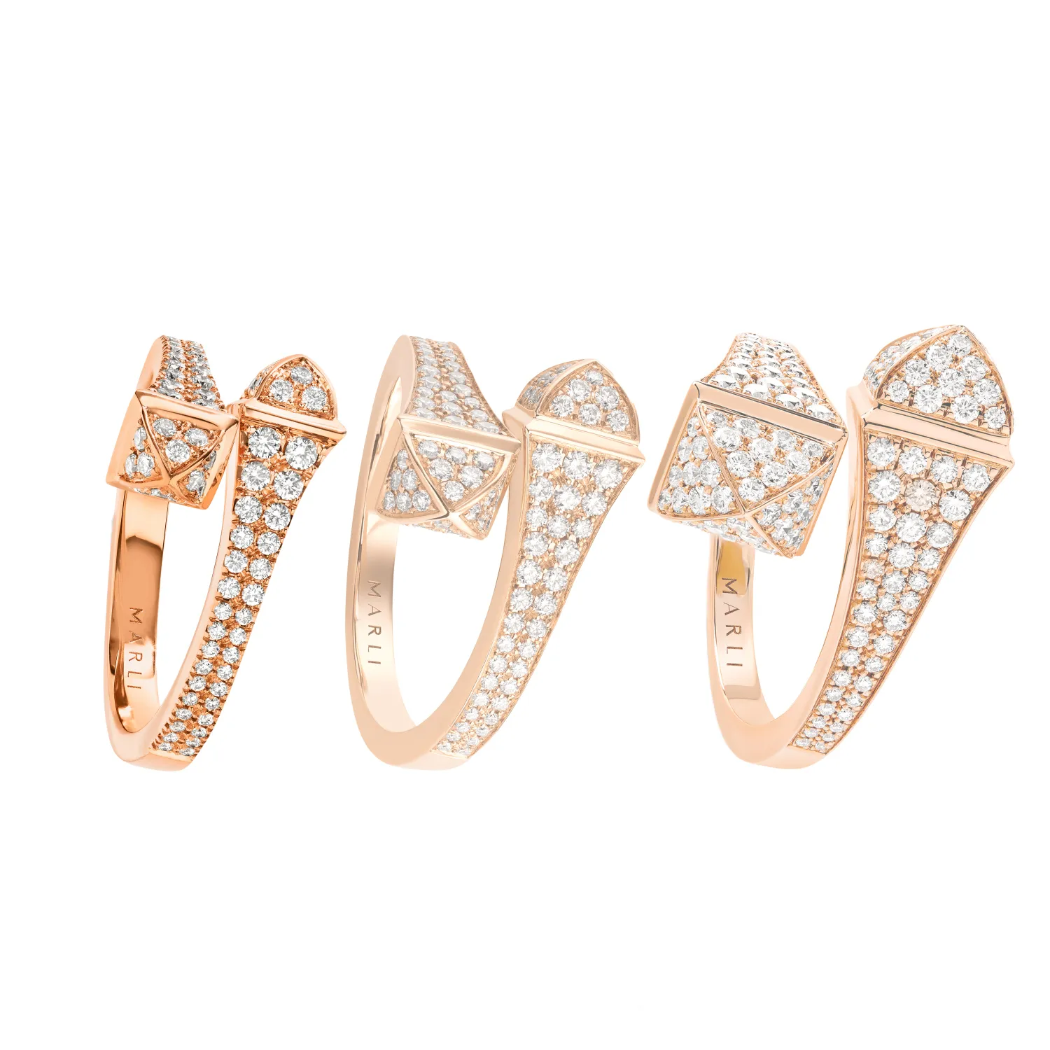 Bague Marli New Yorks Cleo en Or rose avec Diamant
