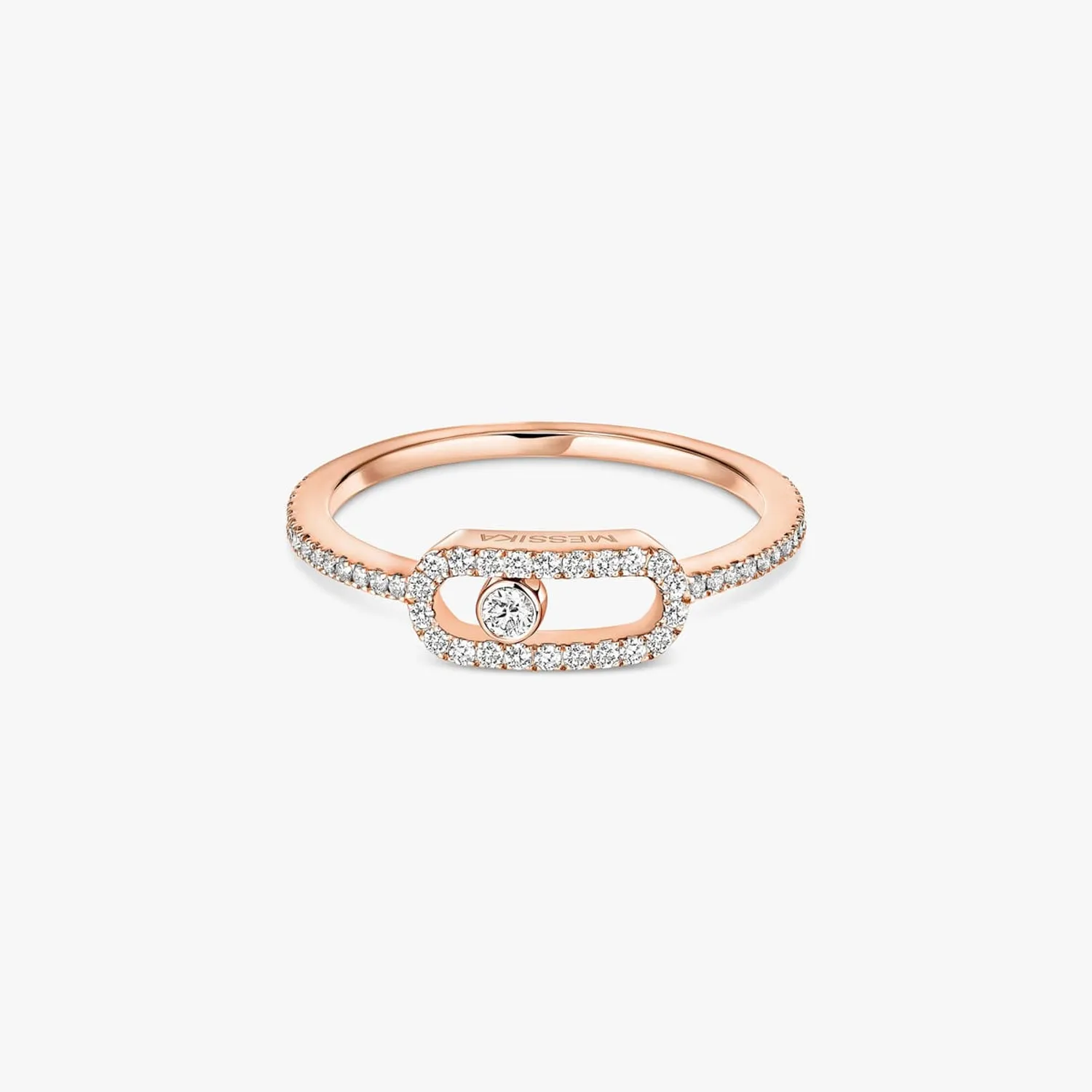 Bague Messika Pavée Diamant en Or Rose Move Uno