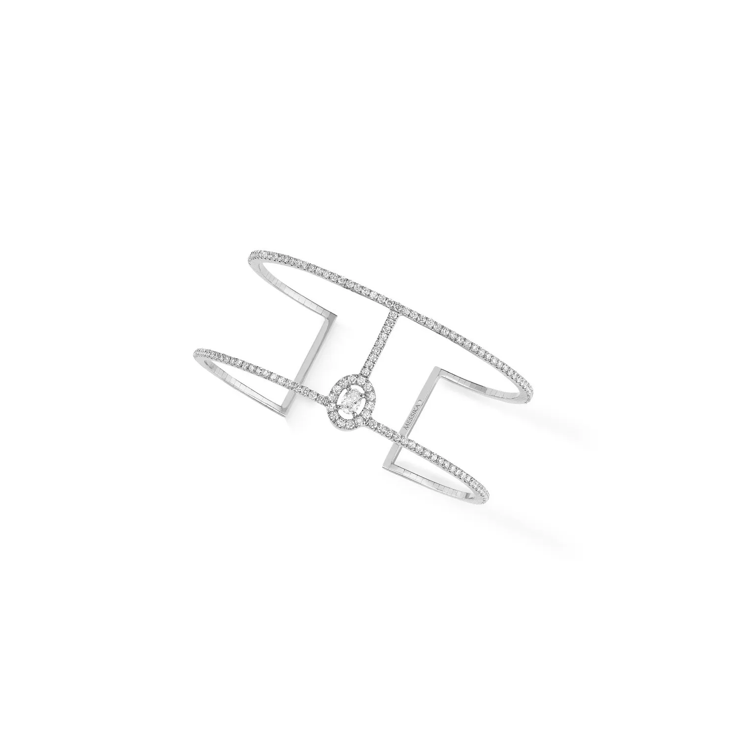 Bracelet Manchette GLAM'AZONE Skinny 2 Rangs pavés