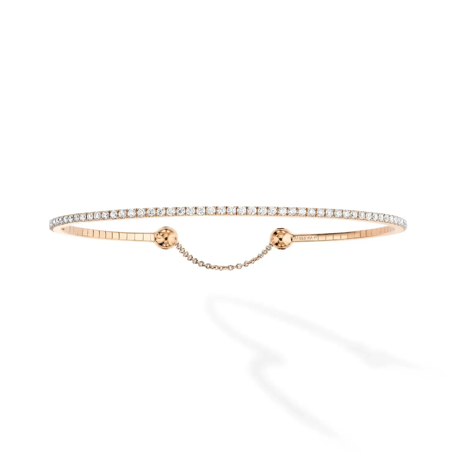 Bracelet Diamant en Or Rose Skinny taille M