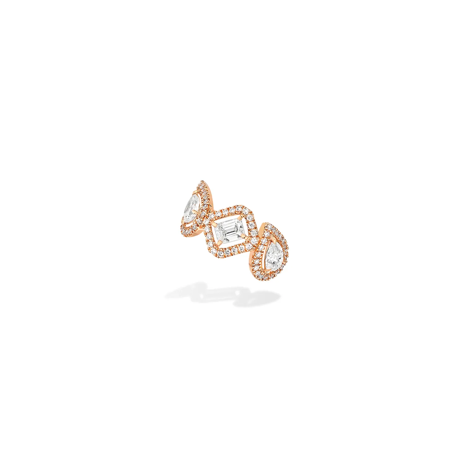 Mono Boucle d'oreille Messika Diamant Clip Milieu en Or Rose My Twin