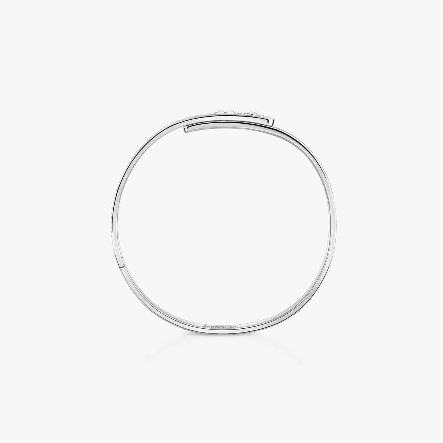 Bracelet Bangle Messika en Or Blanc Move Noa Pavé PM