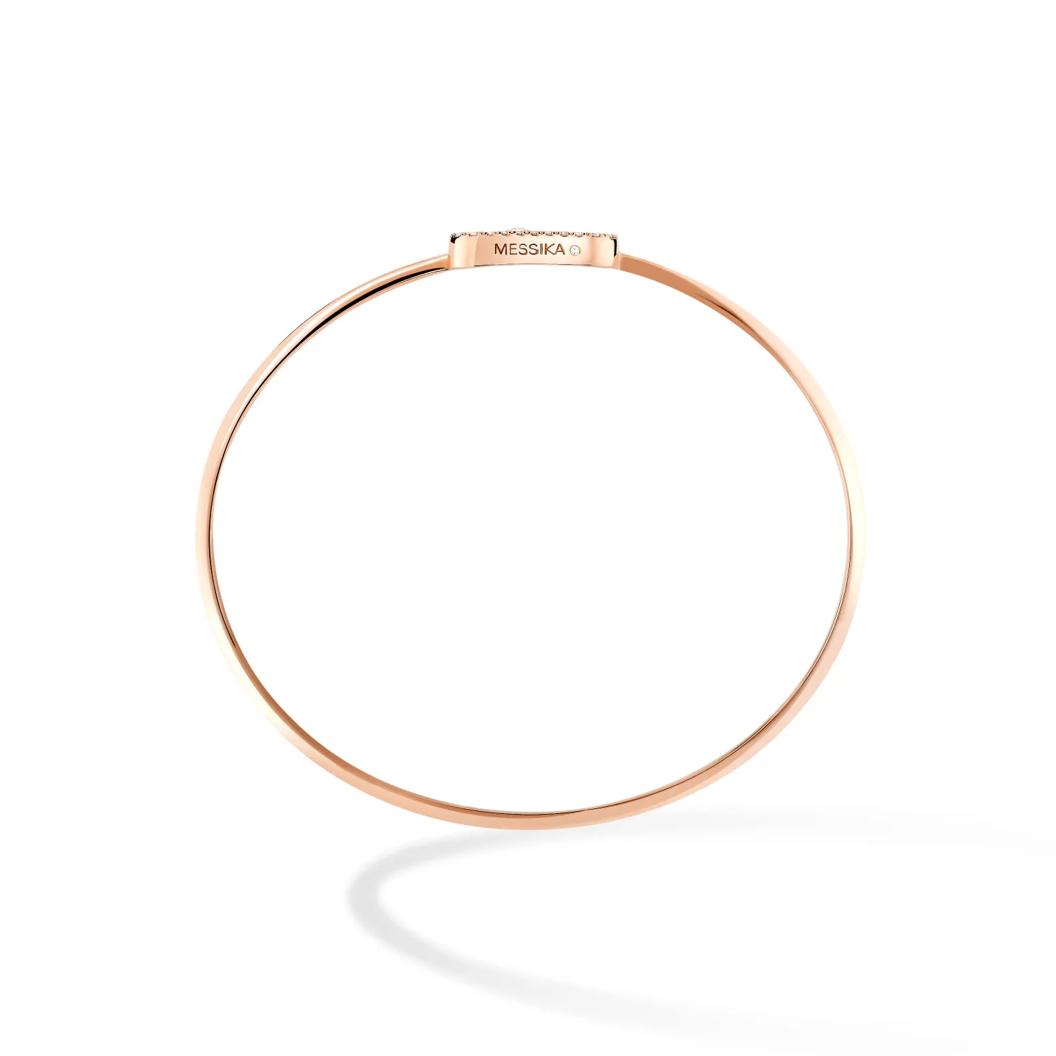 Bracelet Jonc Flex Move Uno Pavé en Or Rose et Diamant M