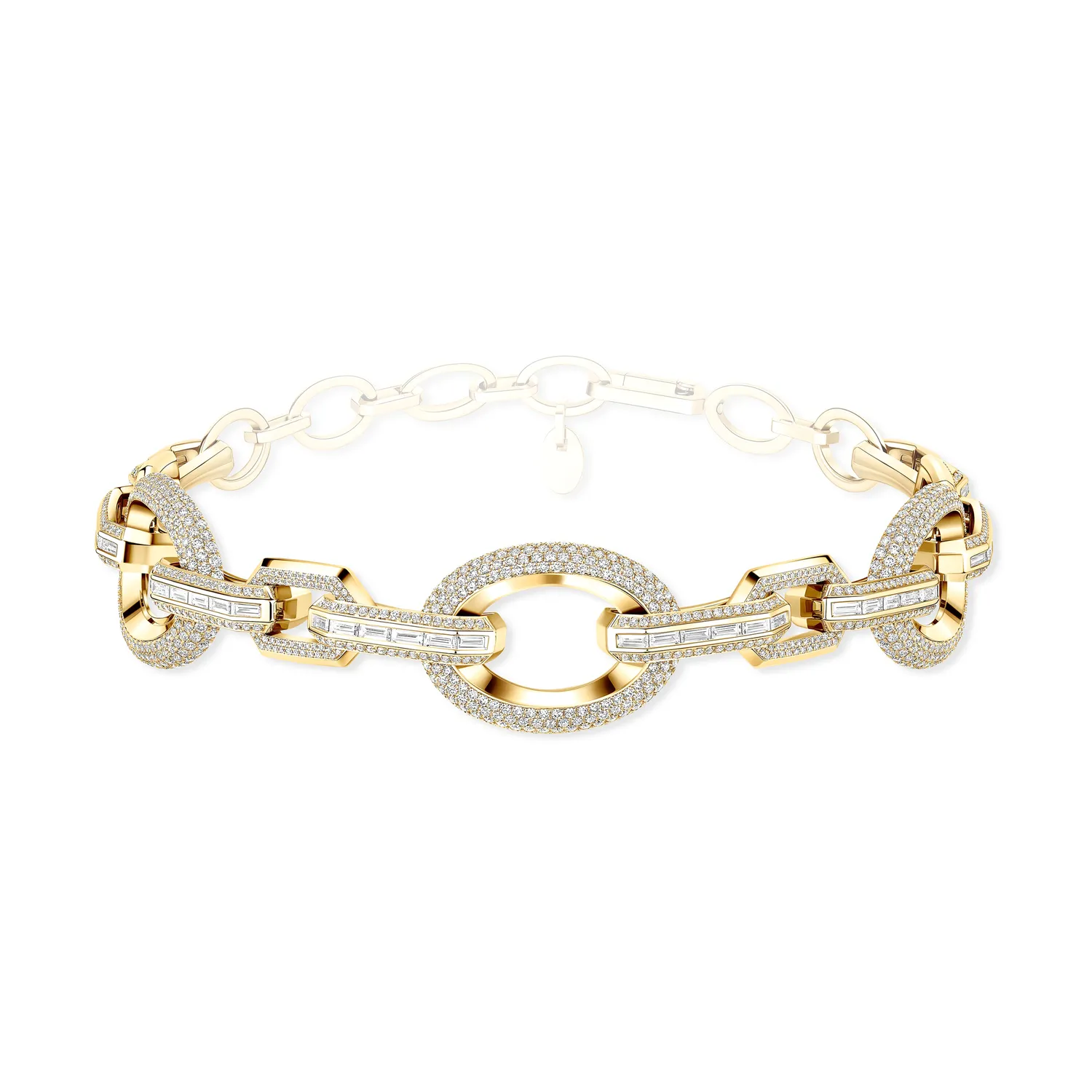 Collier choker Messika Groove or jaune, diamants
