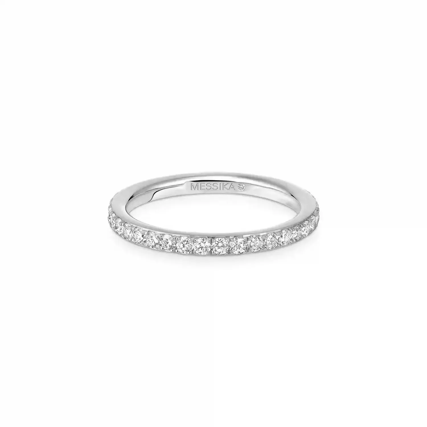 Messika wedding band, white gold and diamonds