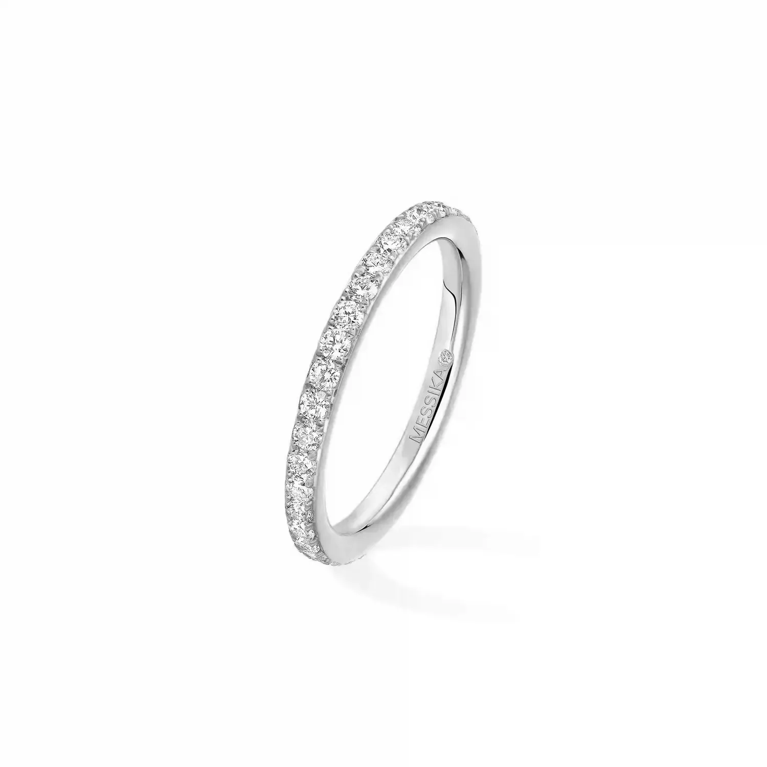Messika wedding band, white gold and diamonds