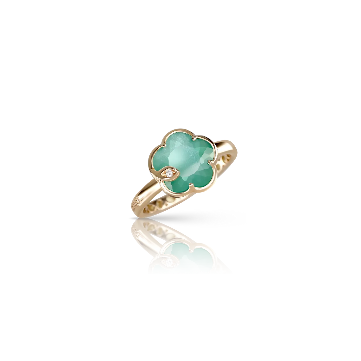 Bague Pasquale Bruni Petit Joli, Or Rose, Agate Verte, Diamants