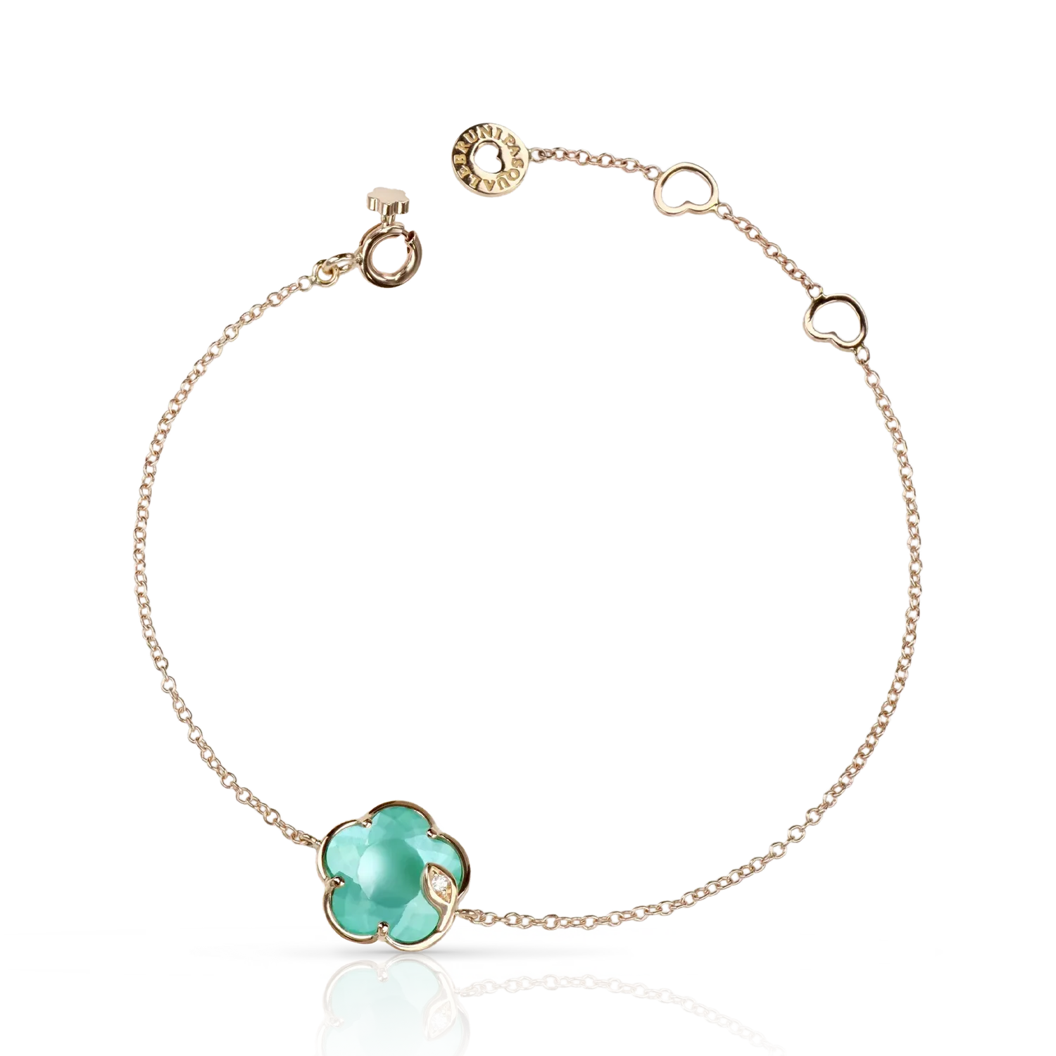 Bracelet Pasquale Bruni Petit Joli, Or Rose, Agate Verte, Diamants
