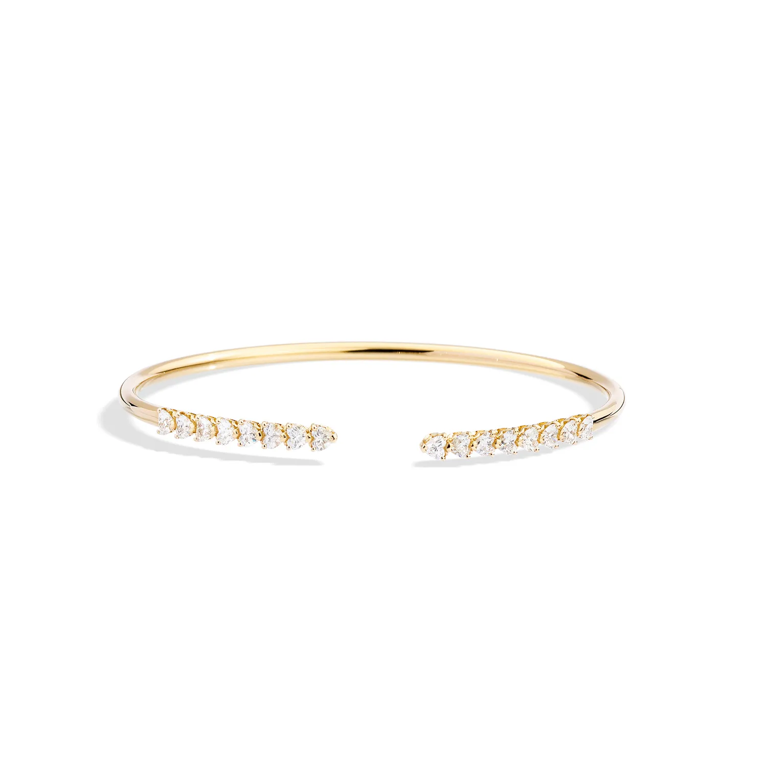 Bracelet jonc Recarlo, or jaune et diamants