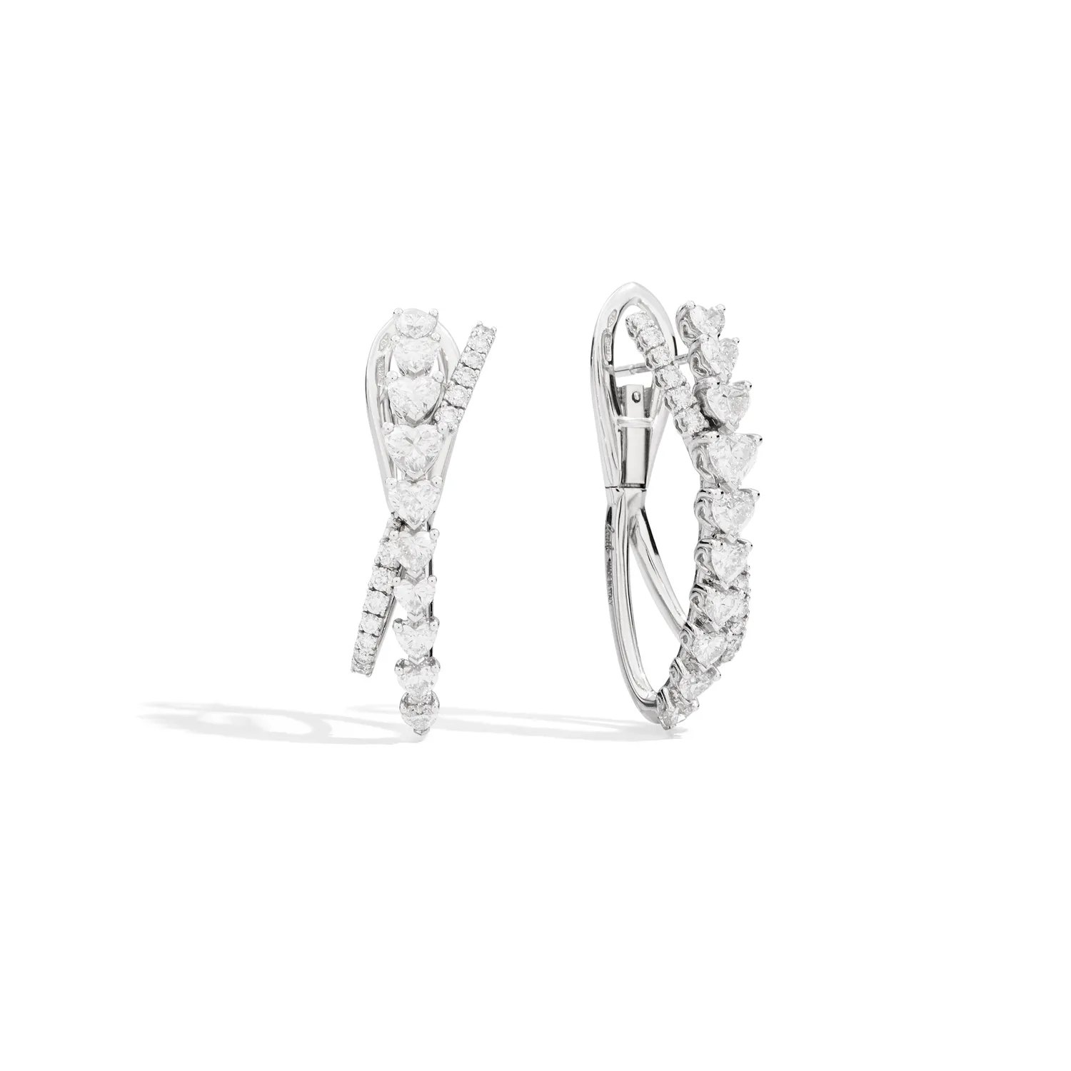 Créoles Recarlo Anniversary Love en or blanc et diamants