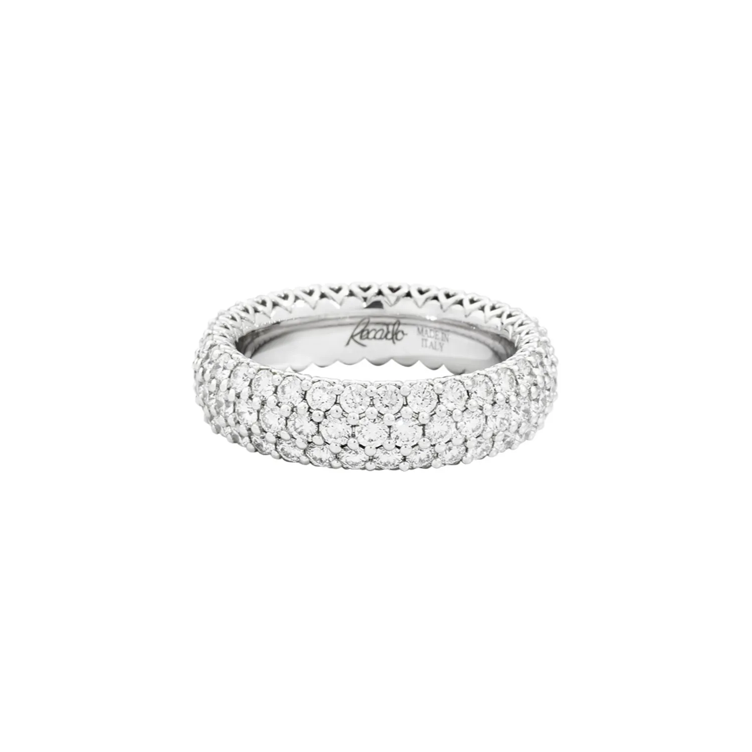 Bague Recarlo Jonc 3 rangs or blanc et diamants