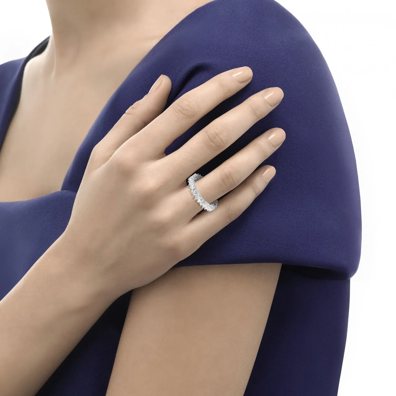 Bague Recarlo Anniversary Love en or blanc et diamants Coeurs Asymétriques