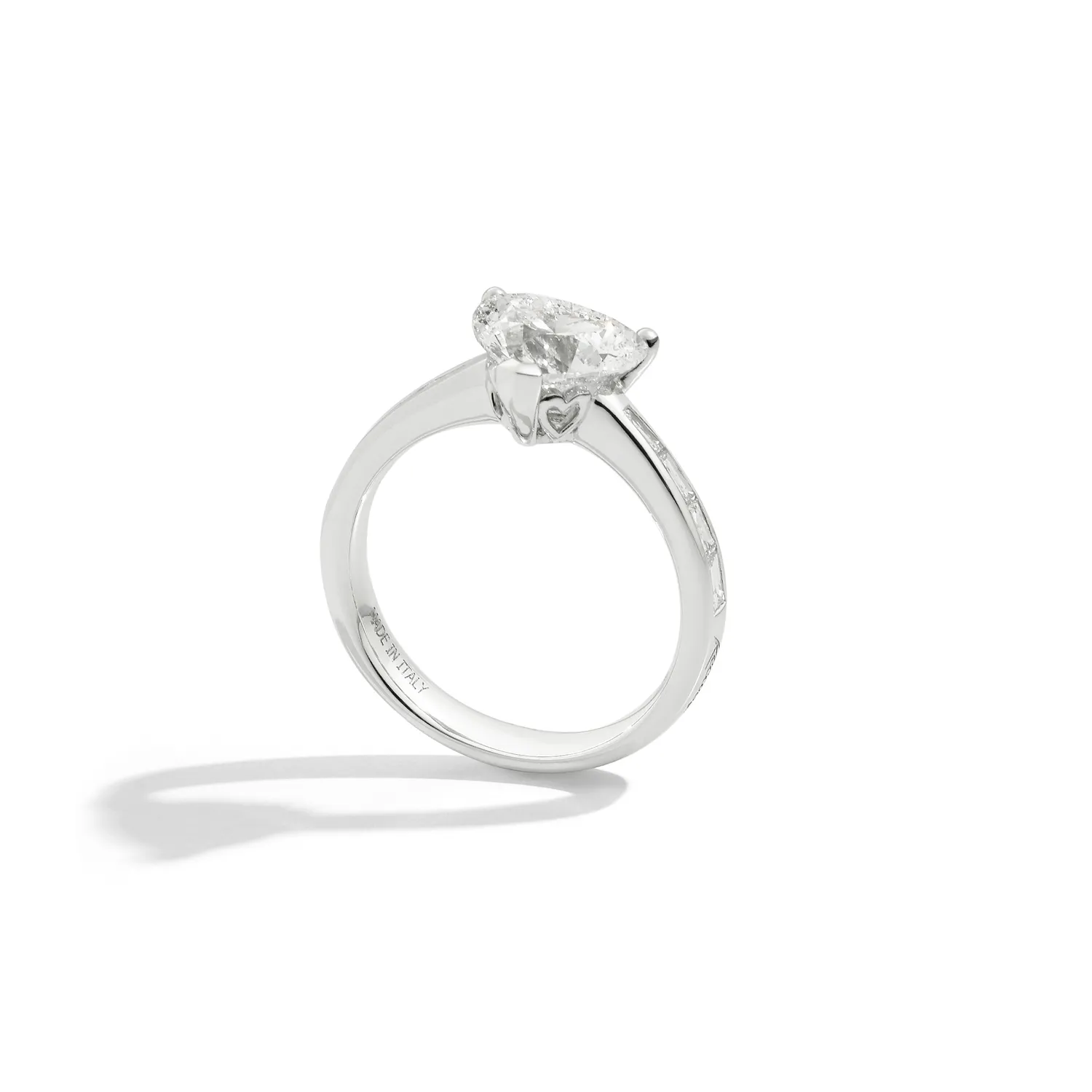 Bague Solitaire Recarlo Anniversary Love en or blanc et diamants