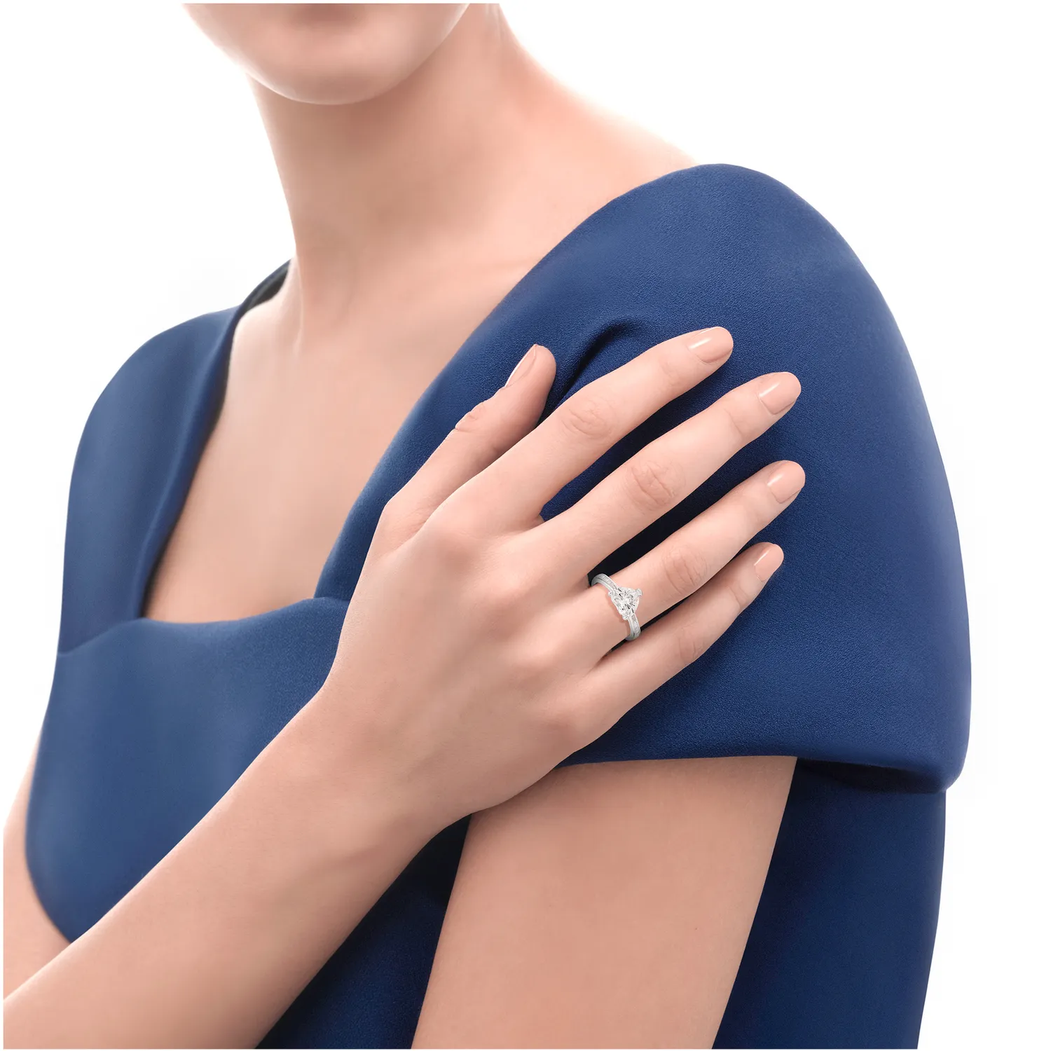 Bague Solitaire Recarlo Anniversary Love en or blanc et diamants