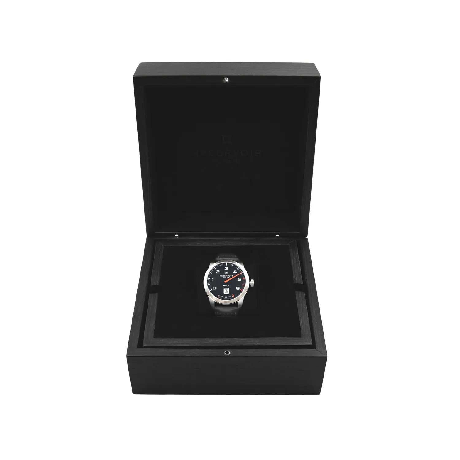 Montre GT TOUR, Bracelets veau noir perforé et NATO, Boucle déployante, Cadran noir mat