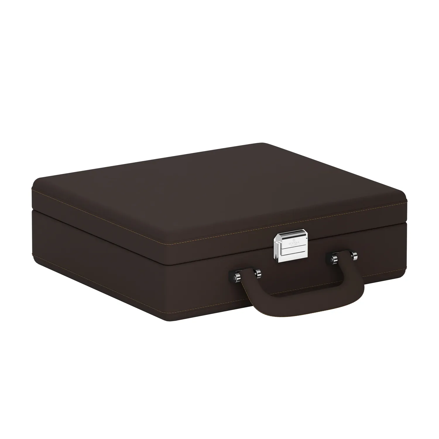 Valise pour montres VALIGETTA 8 en cuir marron chocolat et châtaigne