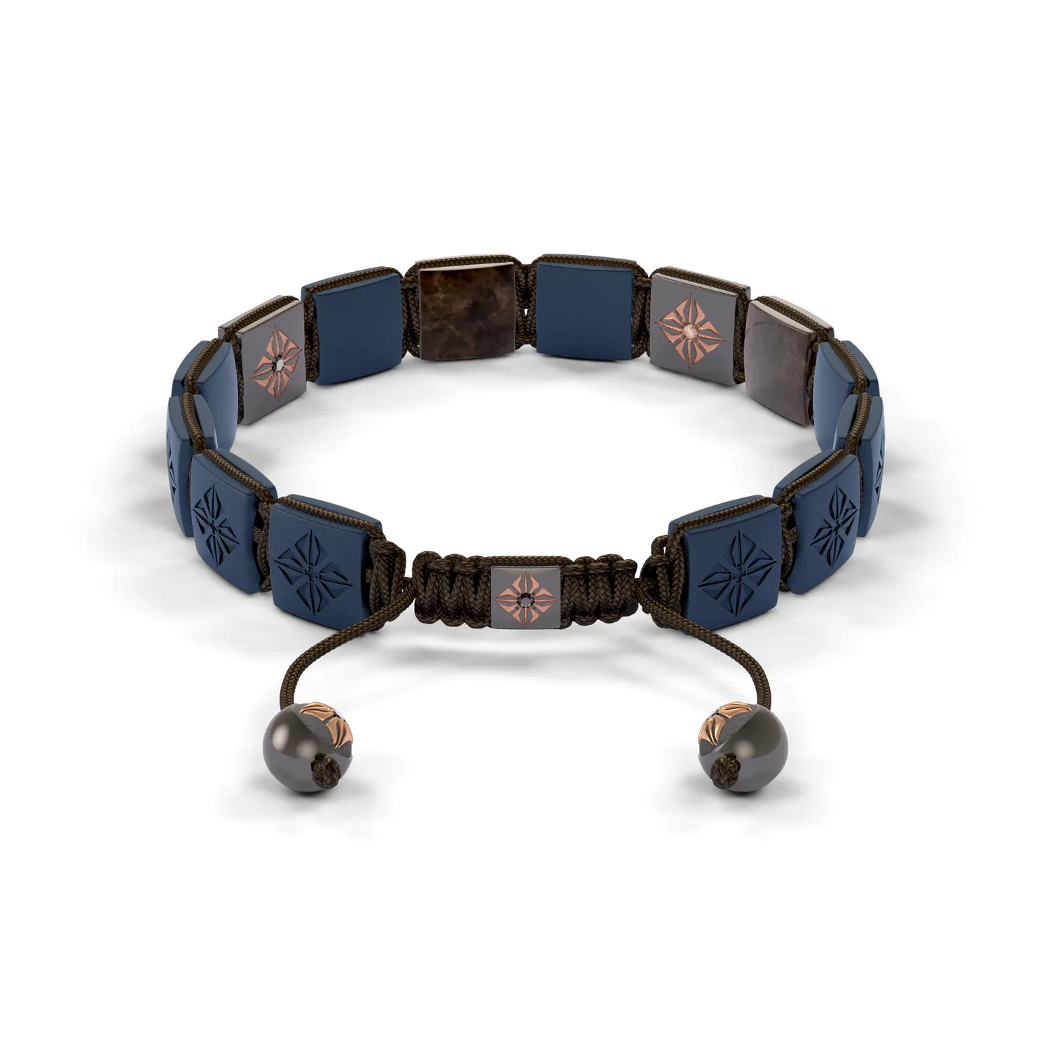 Bracelet LOCK 10mm cordon marron XL
