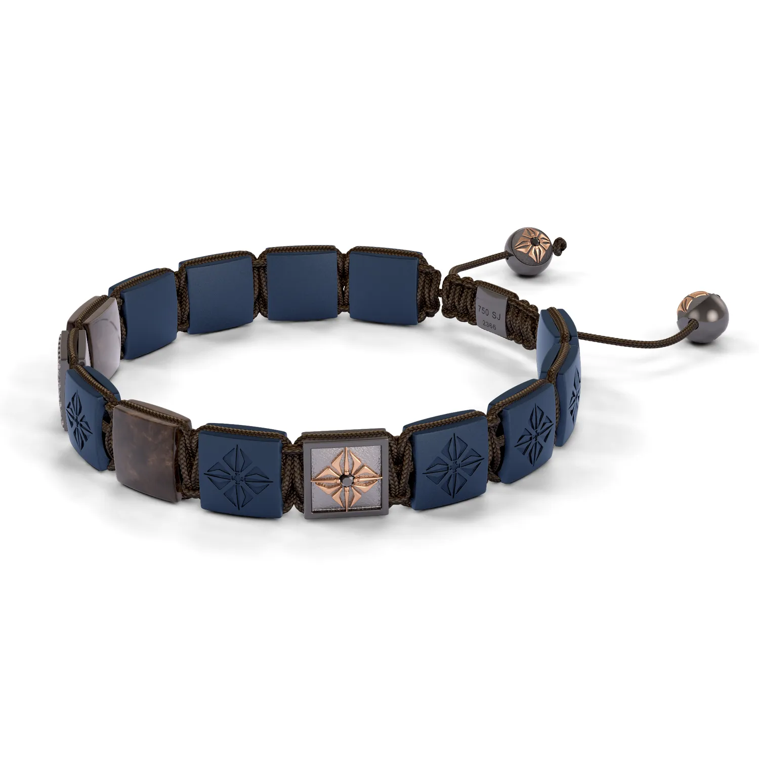 Bracelet LOCK 10mm cordon marron XL