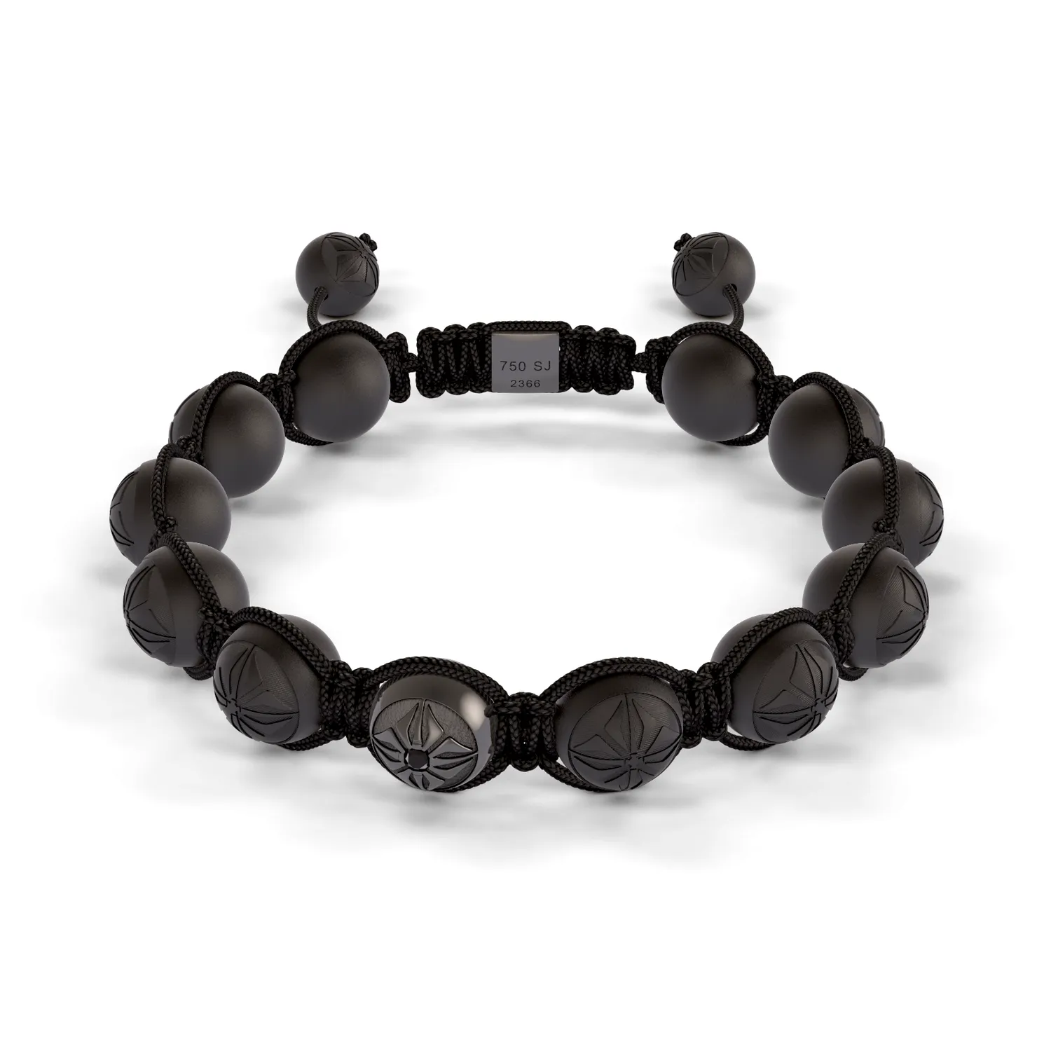 Bracelet Shamballa Jewels, or blanc, rhodié noir, céramique, diamants