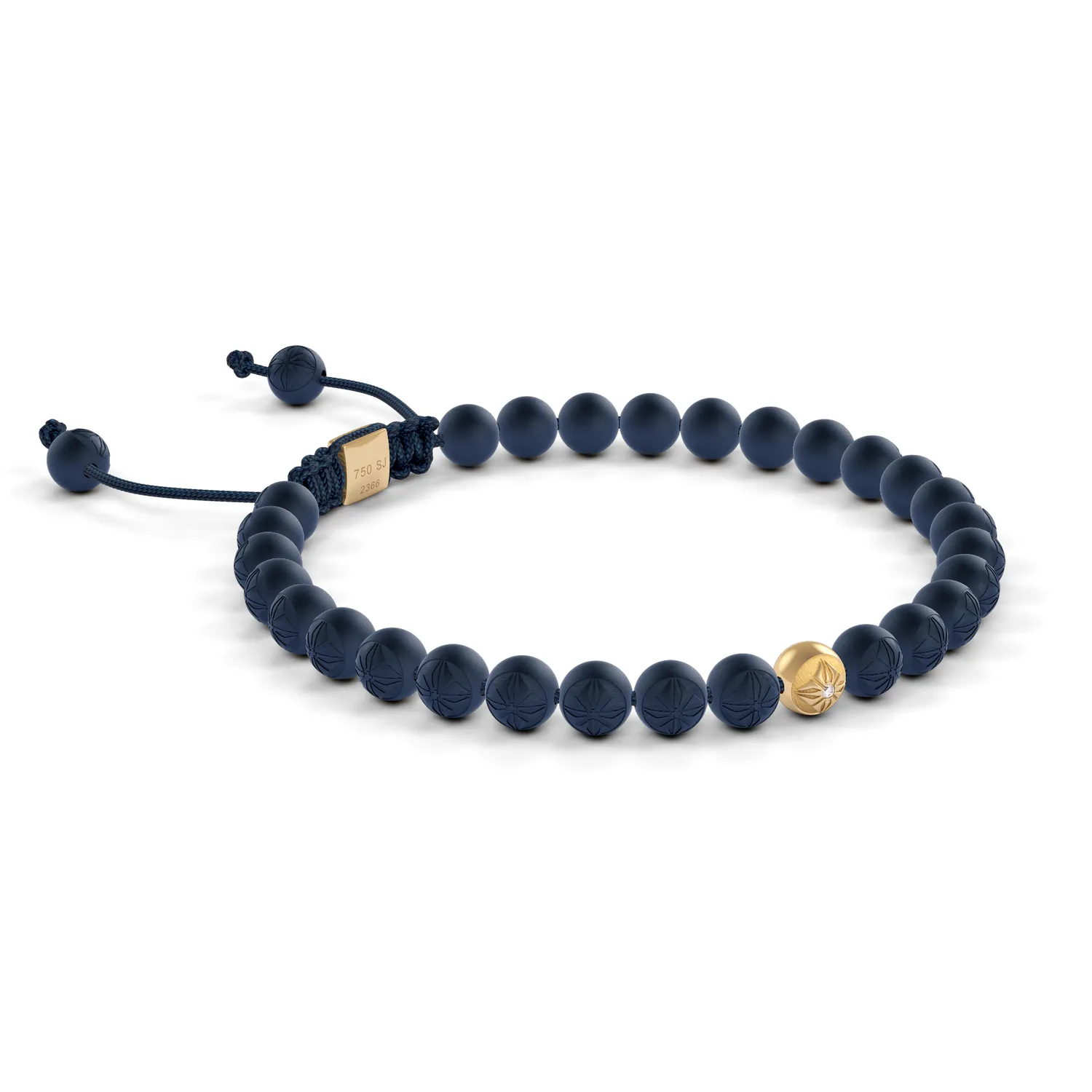 Bracelet BEADED NON-BRAIDED 6mm cordon bleu XL