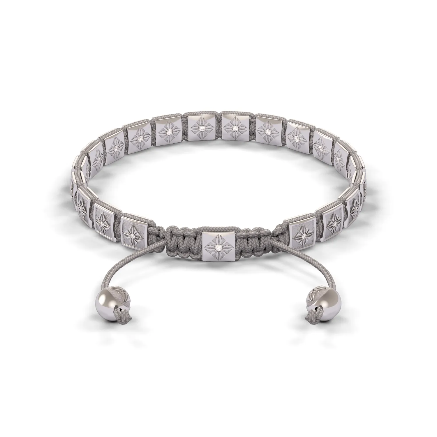 Bracelet LOCK 6mm cordon argenté M