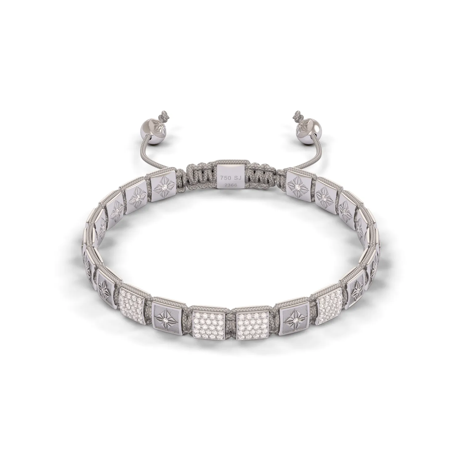 Bracelet LOCK 6mm cordon argenté M