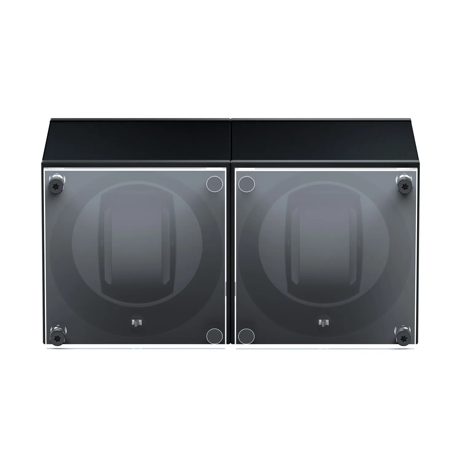 Remontoir SwissKubik 2 Montres Aluminium Noir Masterbox avec 2 Vitre protectrice simple