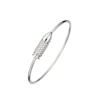 Bracelet Flex fermé BANG BANG or blanc full pavé diamants blancs
