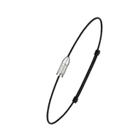 Bracelet cordon Akillis Mini Bang Bang Or blanc Diamants