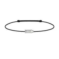Bracelet cordon Akillis Mini Bang Bang Or blanc Diamants
