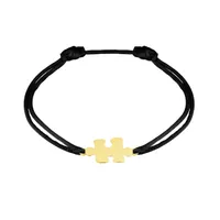 Bracelet sur cordon Akillis Puzzle en or jaune