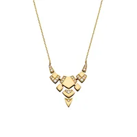 Collier Python PM or jaune et diamants