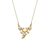 Collier Python PM or jaune et diamants