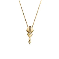 Collier PYTHON Or jaune 3 écailles diamants