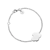 Bracelet Identité NUAGE frappe mince Chaîne Jaseron