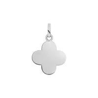 Pendentif Arthus Bertrand Croix Trèfle F. mince or blanc