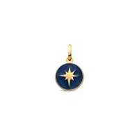 Medaille Arthus Bertrand Etoile bleu marine en or jaune