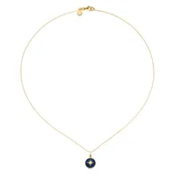 Medaille Arthus Bertrand Etoile bleu marine en or jaune